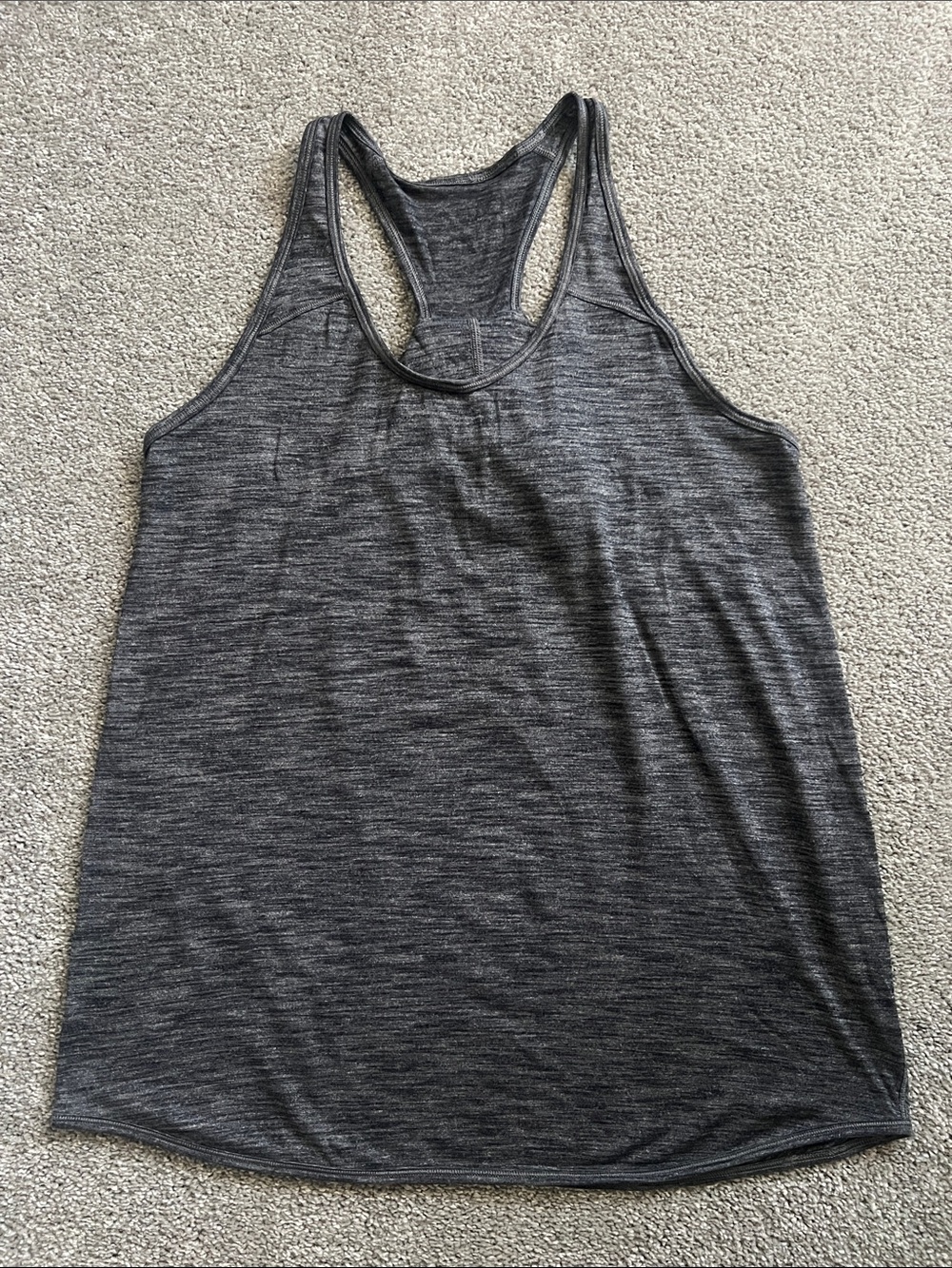 Lululemon Space Dye Charcoal Racerback Tank Top